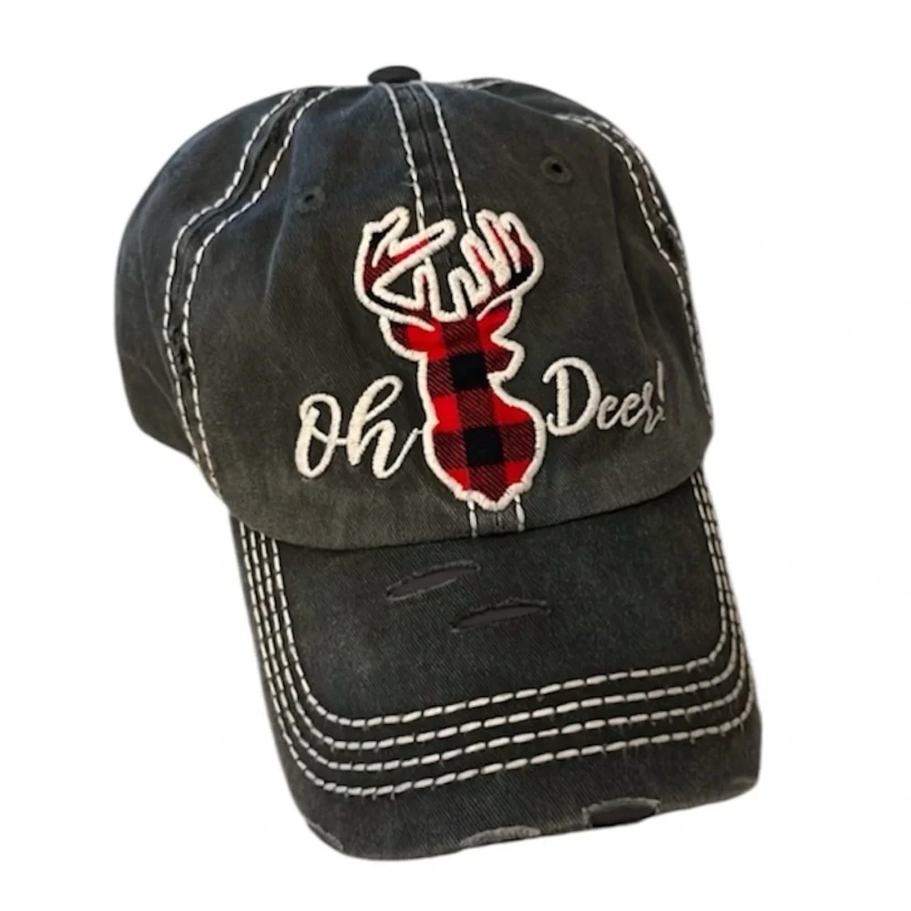 KBETHOS Vintage Gray Oh Deer Baseball Cap